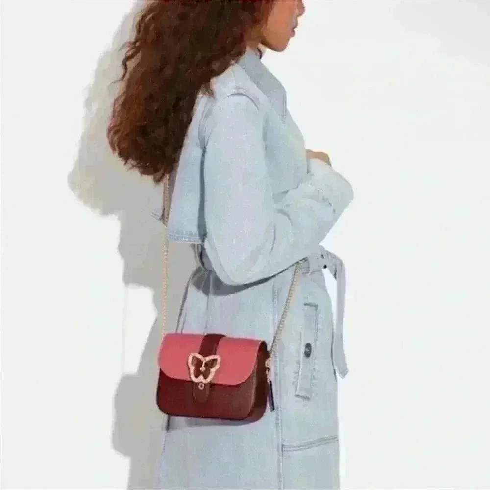 Coach Gemma Crossbody Bag In Colorblock With Butterfly Buckle EUC - Picture 2 of 14